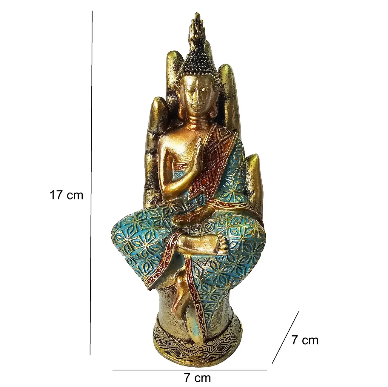 Buda Dorado Mano Decoración Prosperidad Feng Shui Meditaciòn