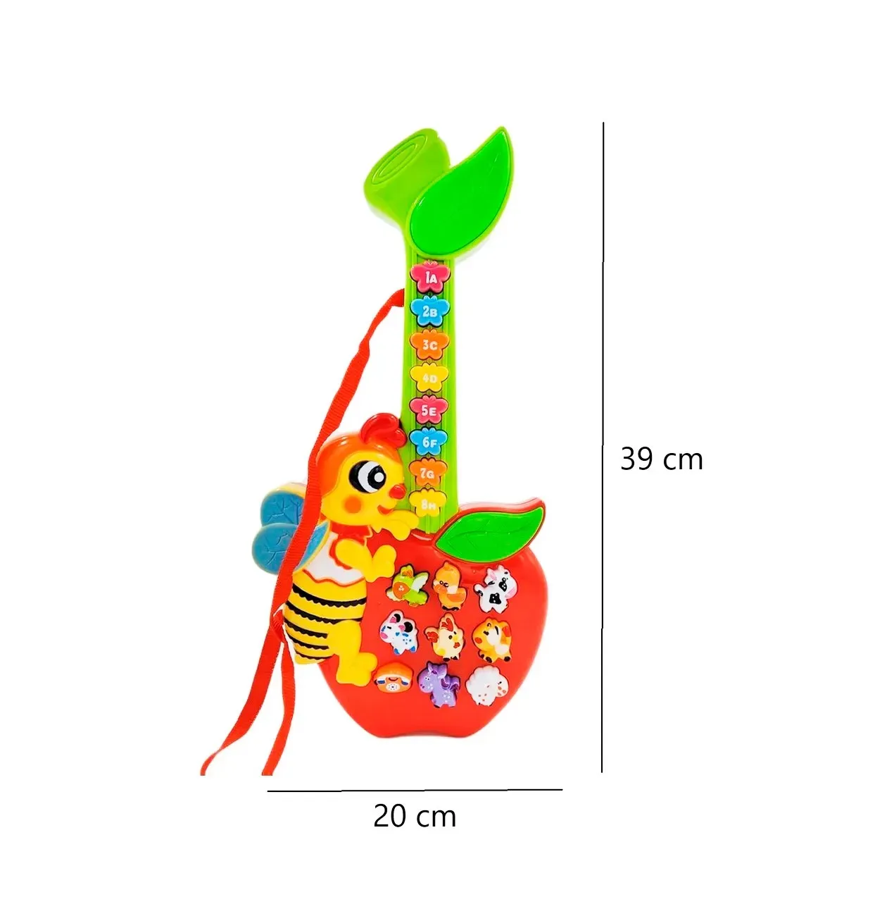 Piano Guitarra Abeja Animales Musica Bebes Niño + Baterias