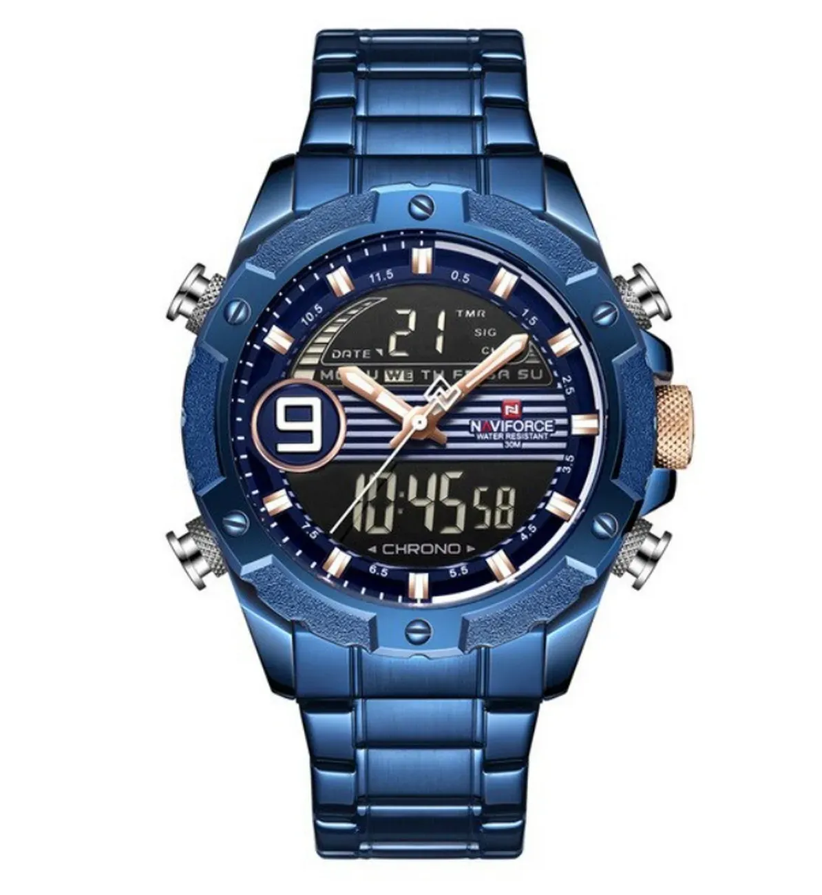 Reloj Naviforce Original Nf 9146 Acero Inoxidable + Estuche