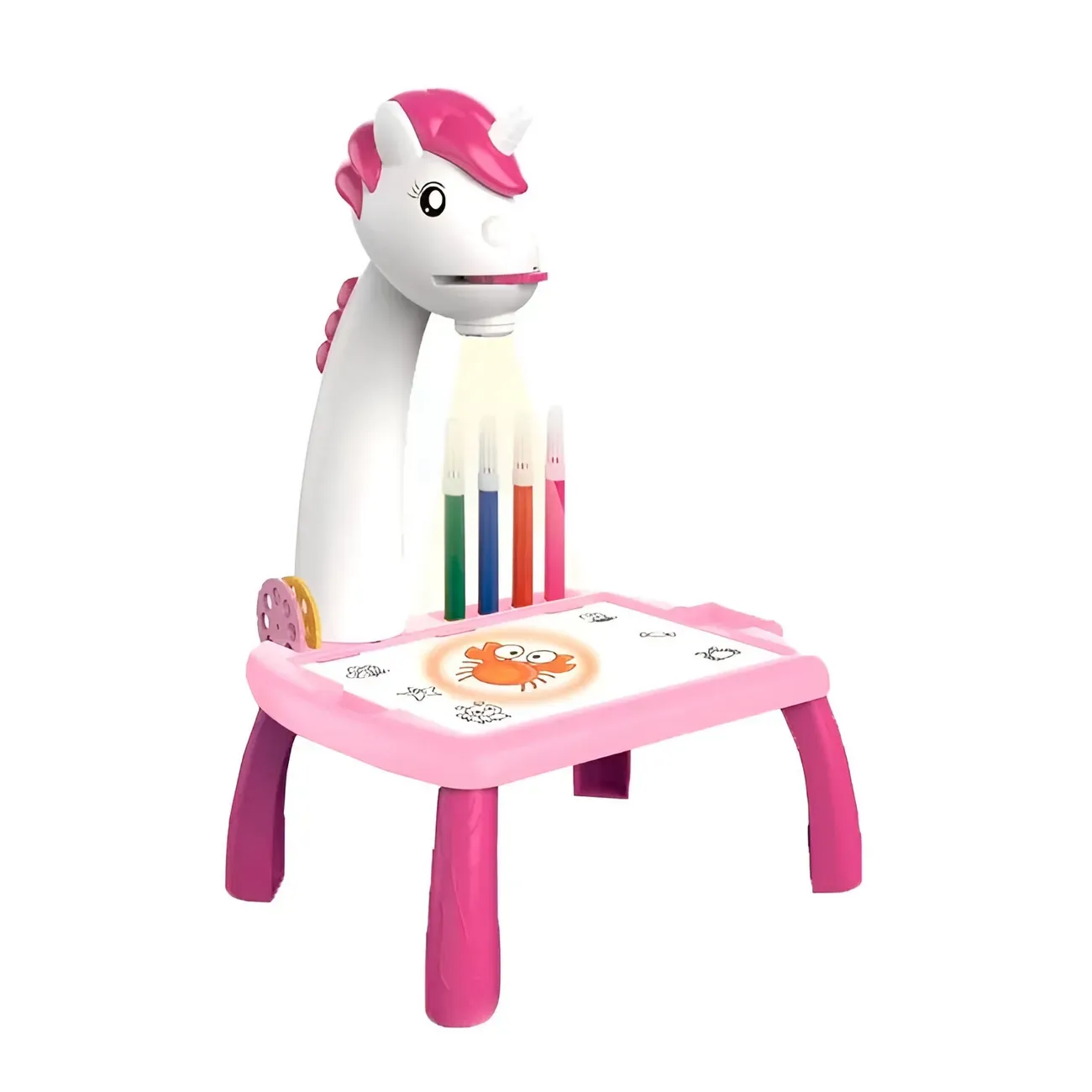 Tablero Infantil Magico Proyector Unicornio Marcadores Niño