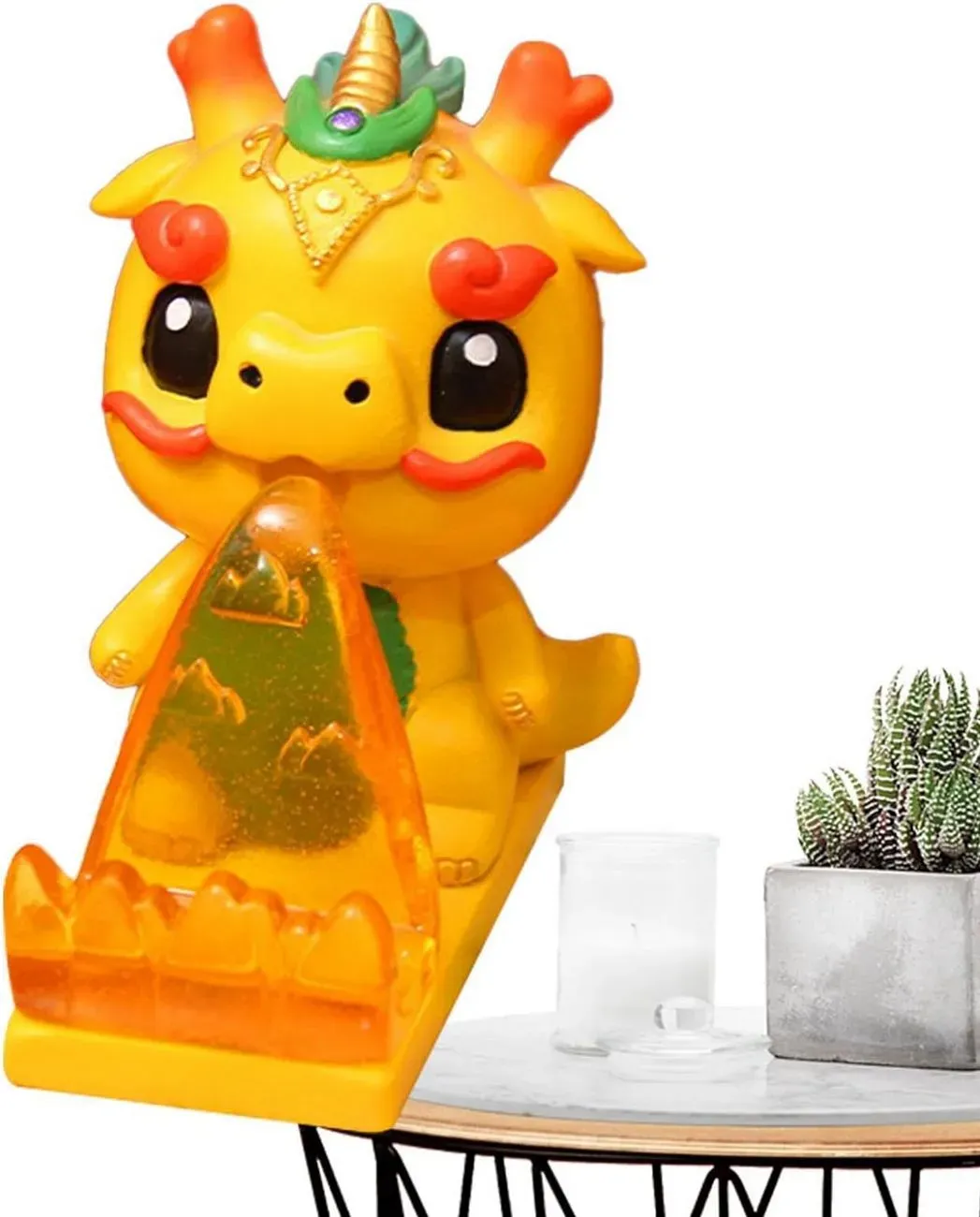 Dragon Chino Amarillo Feng Shui Sabiduria Figura Decoracion