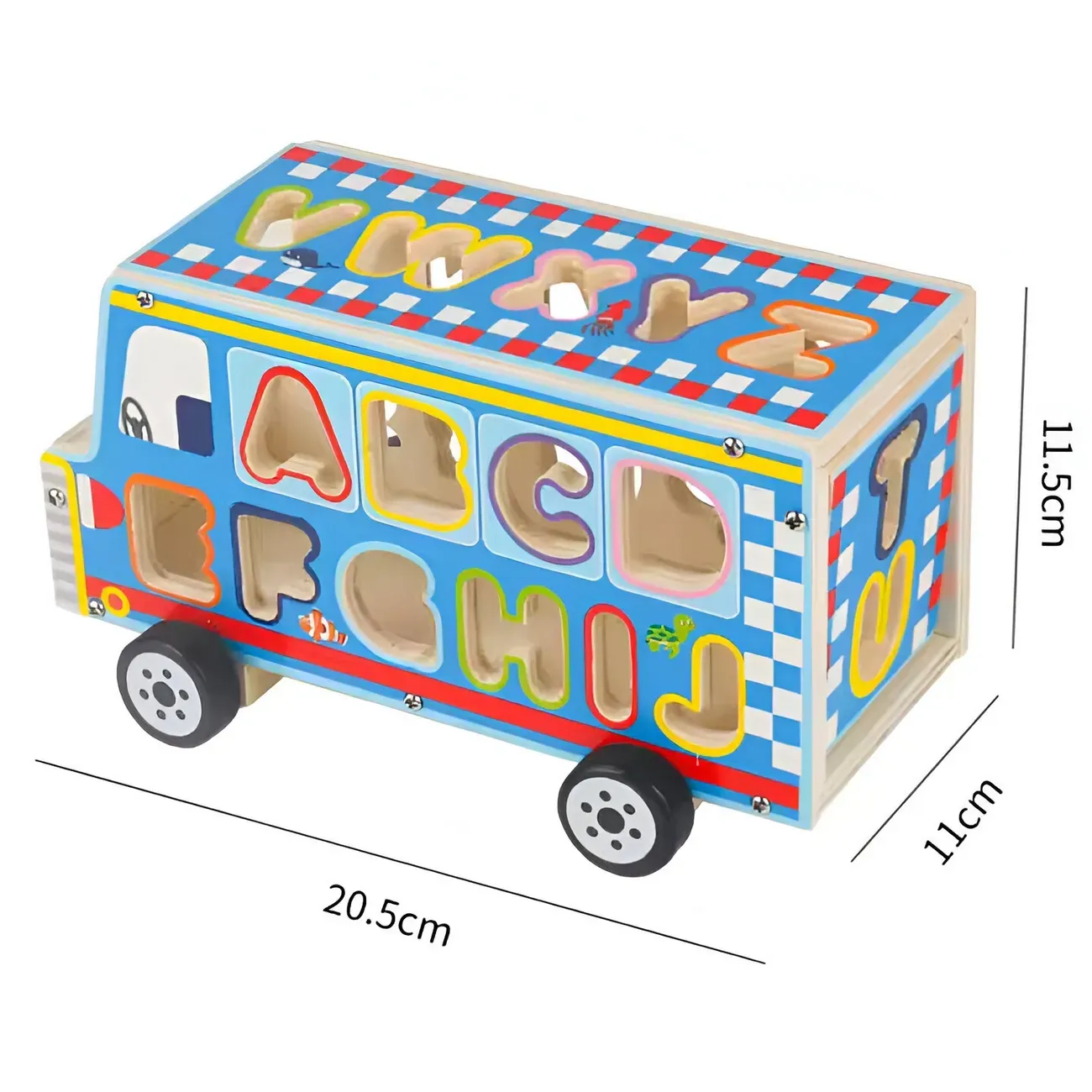 Juego Bus Escolar Encastre Letras Multicolor Desarrollo Niño 