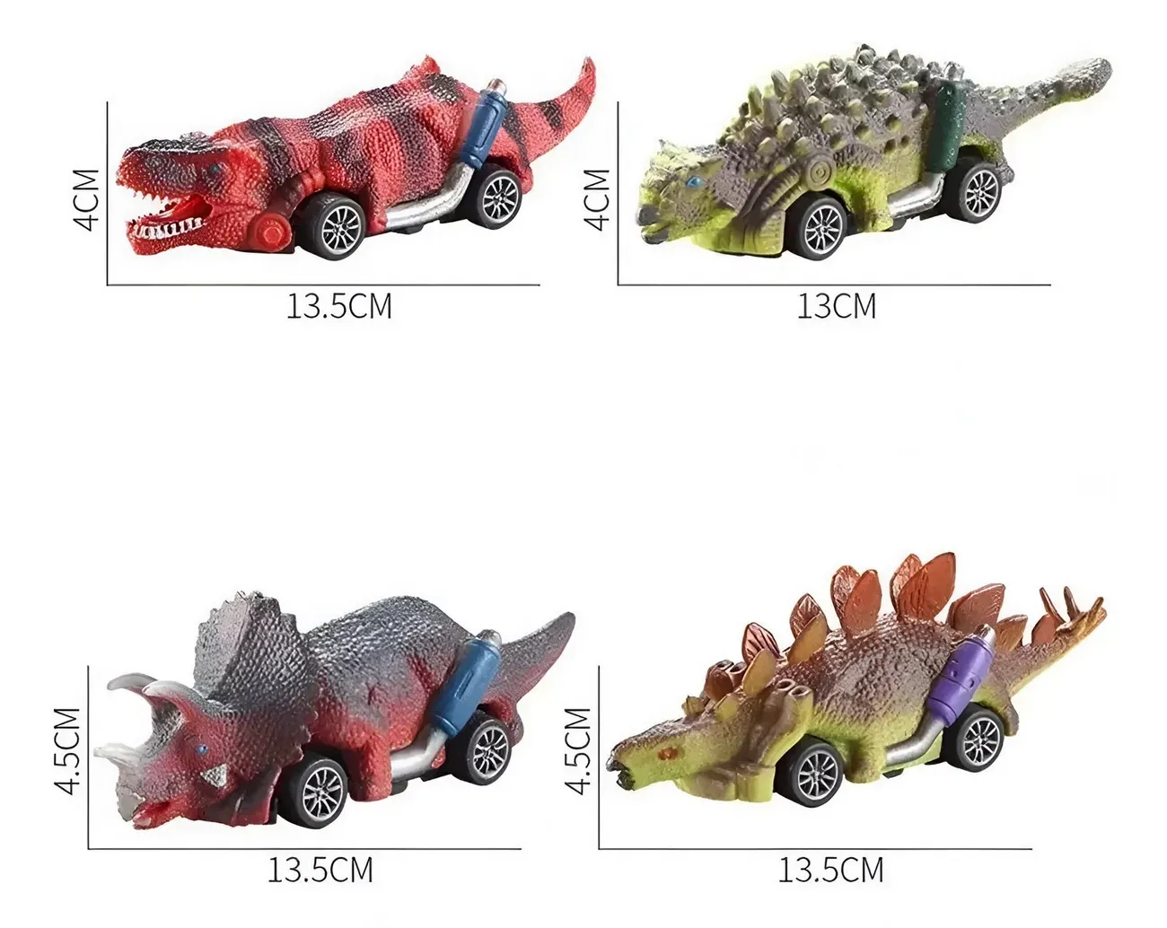 Carros Dinosaurios Kit De Impulso Juguete Didactico Niño 