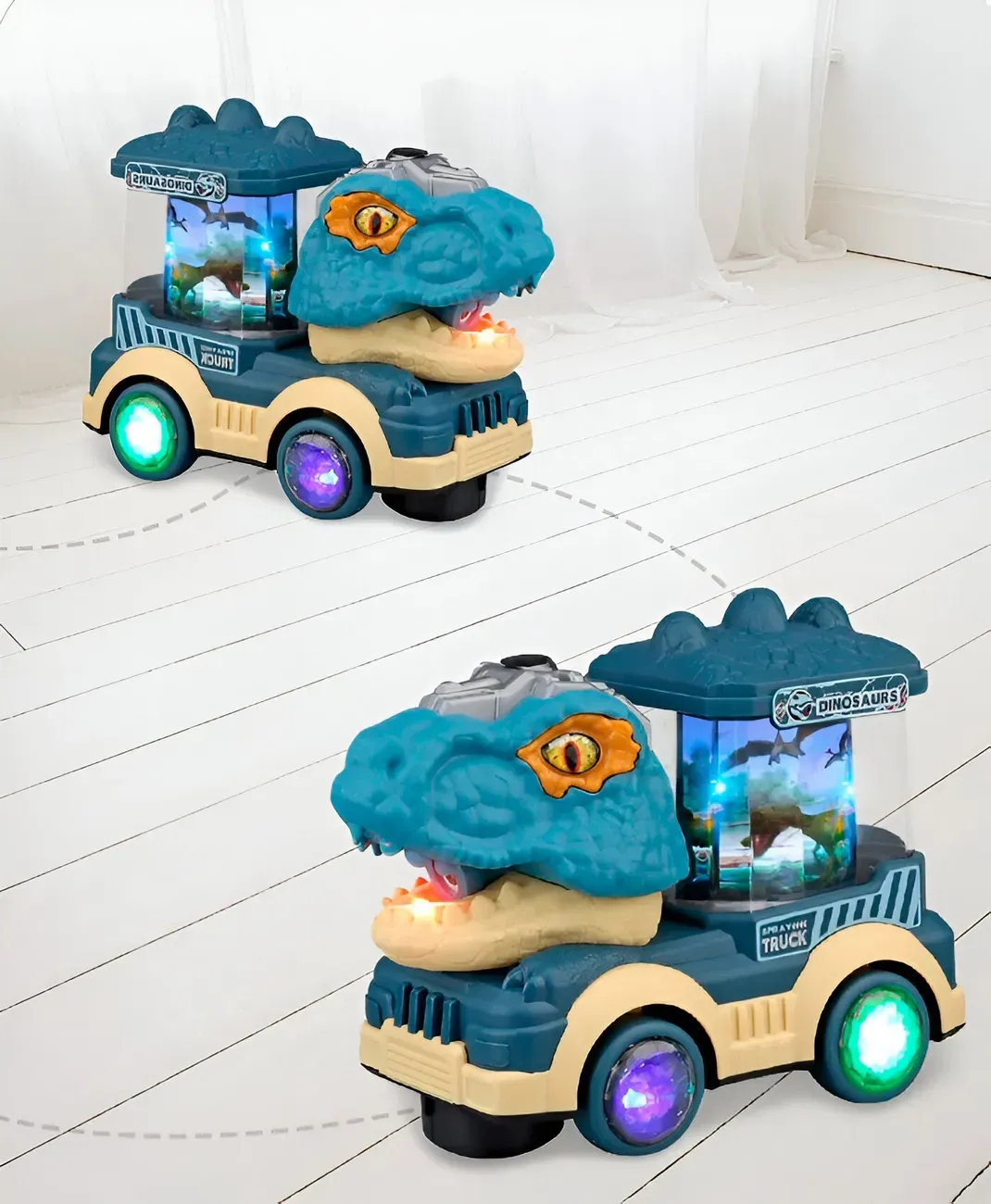 Carro Camion Dinosaurio Carrusel Luz Juguete Niño + Baterias