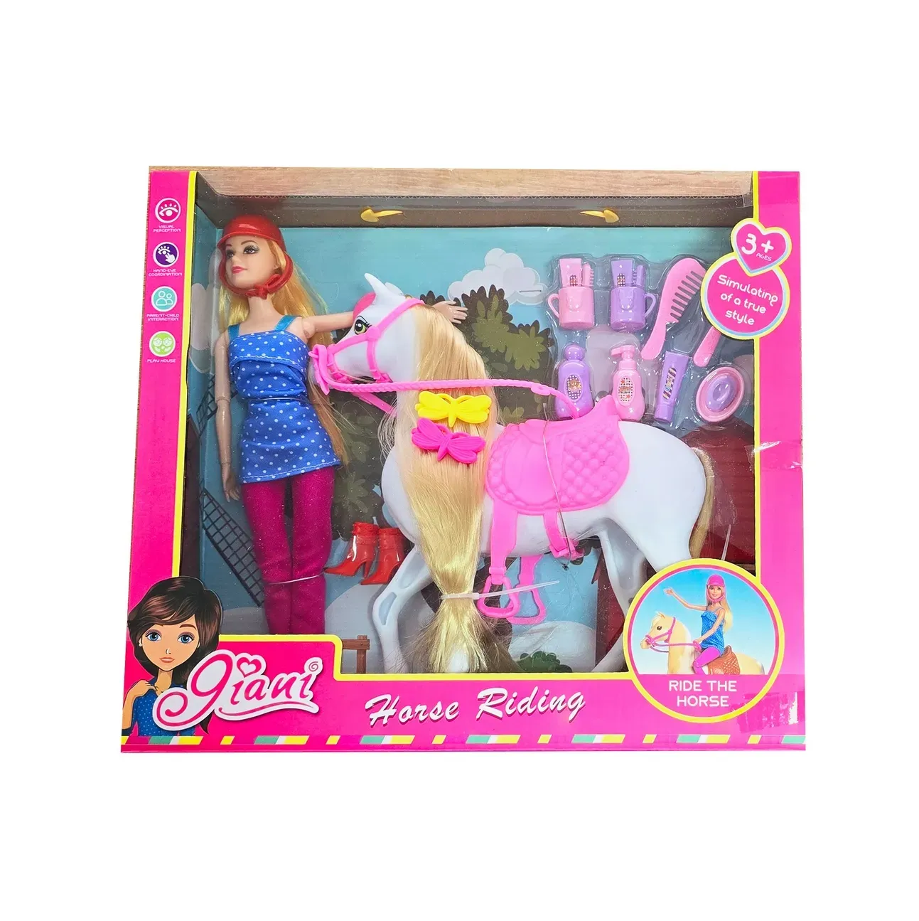 Muñeca Princesa Peine Pony Caballo Accesorios Juguete Niña