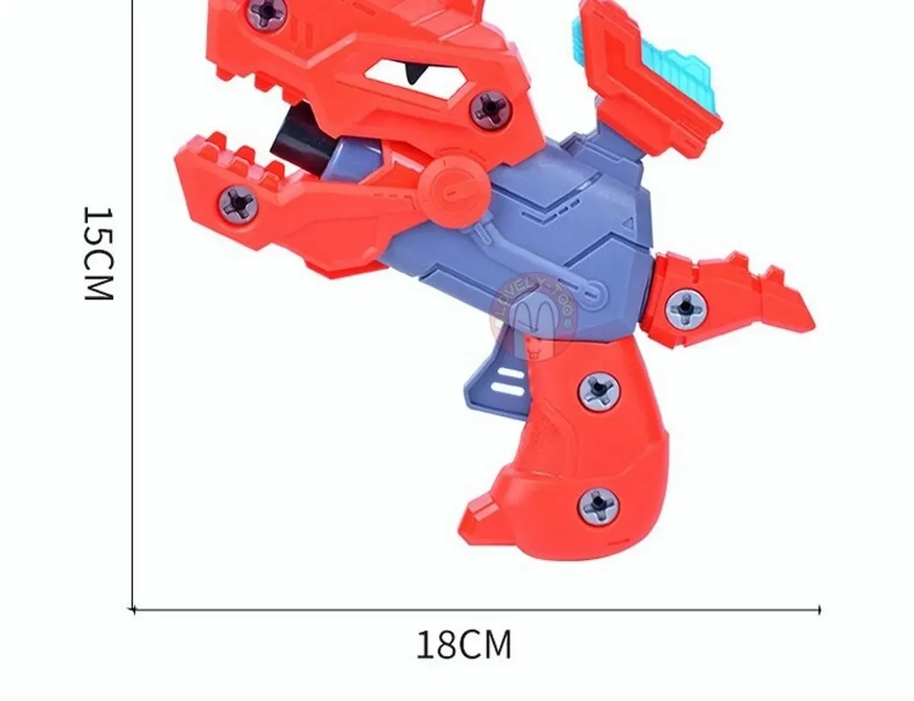 Pistola Dinosaurio Rex Desarmable Lanza Dardos Nerf Pr163