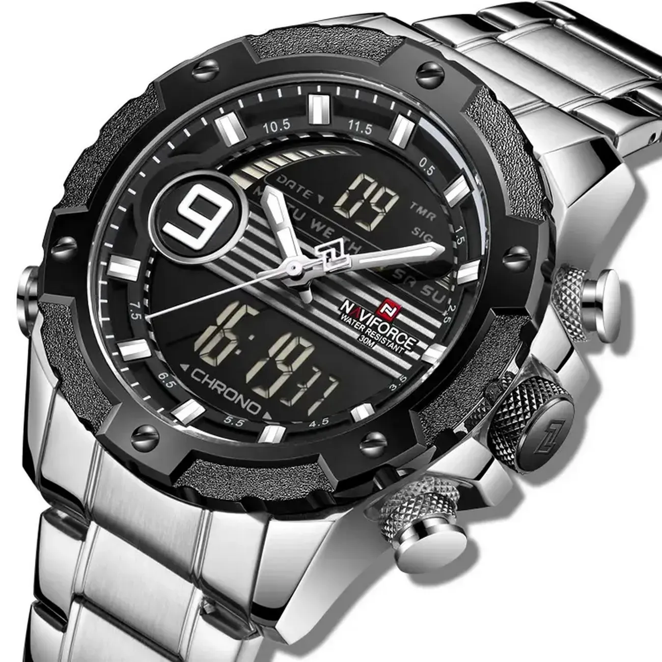 Reloj Naviforce Original Nf 9146 Acero Inoxidable + Estuche