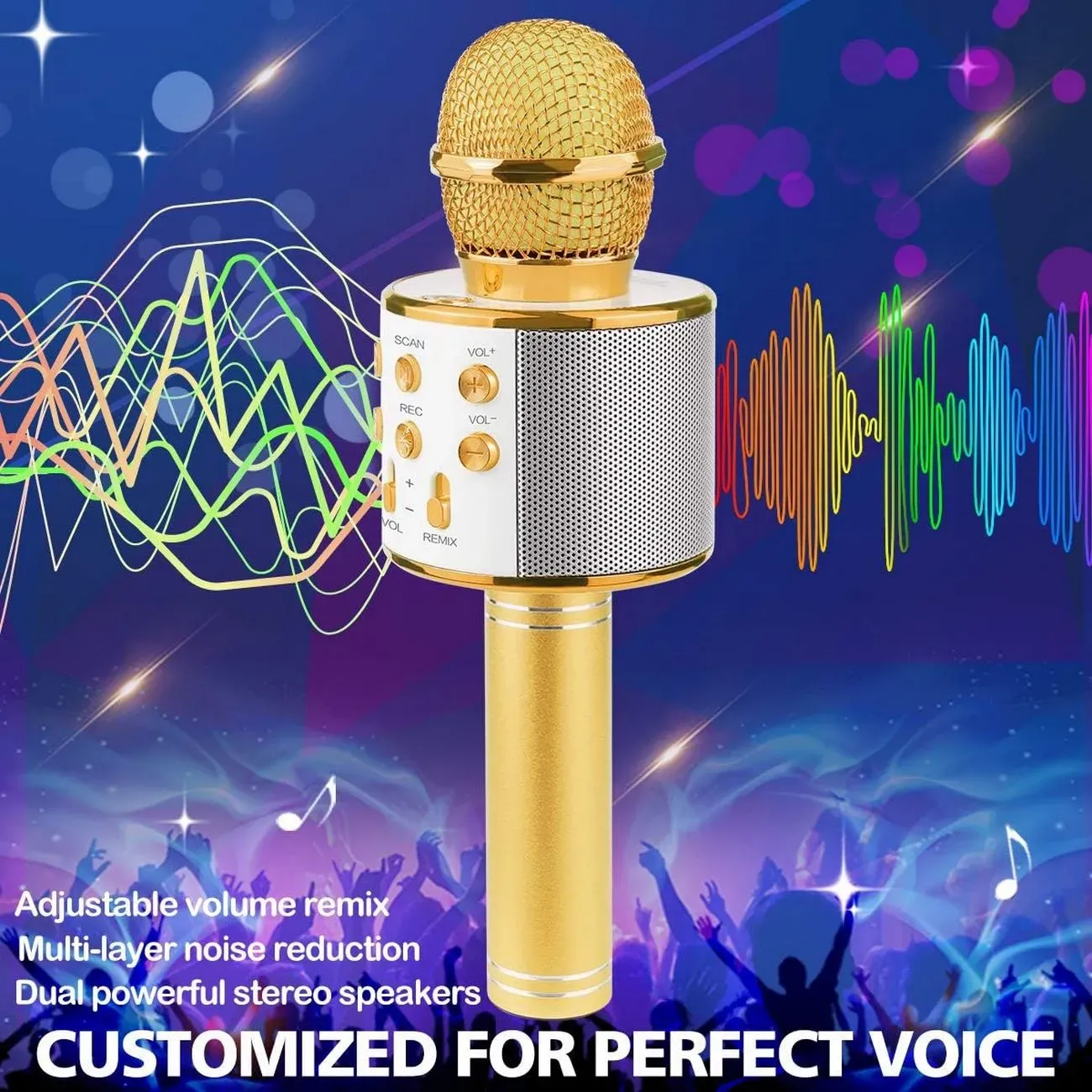 Microfono Karaoke Con Altavoz Bluetooth Recargable Interacti