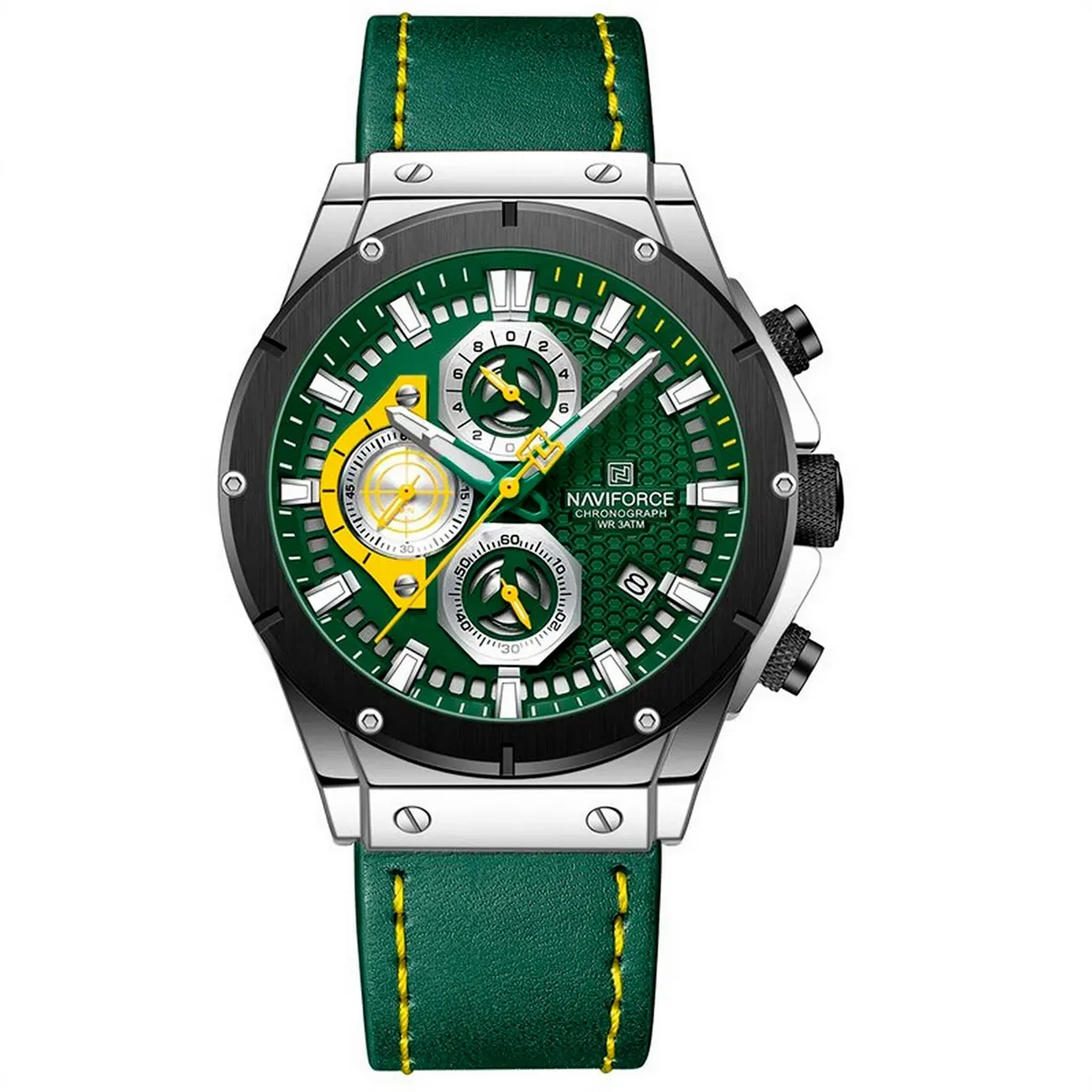 Reloj Naviforce Original Nf 8027 Cuero Hombre + Estuche