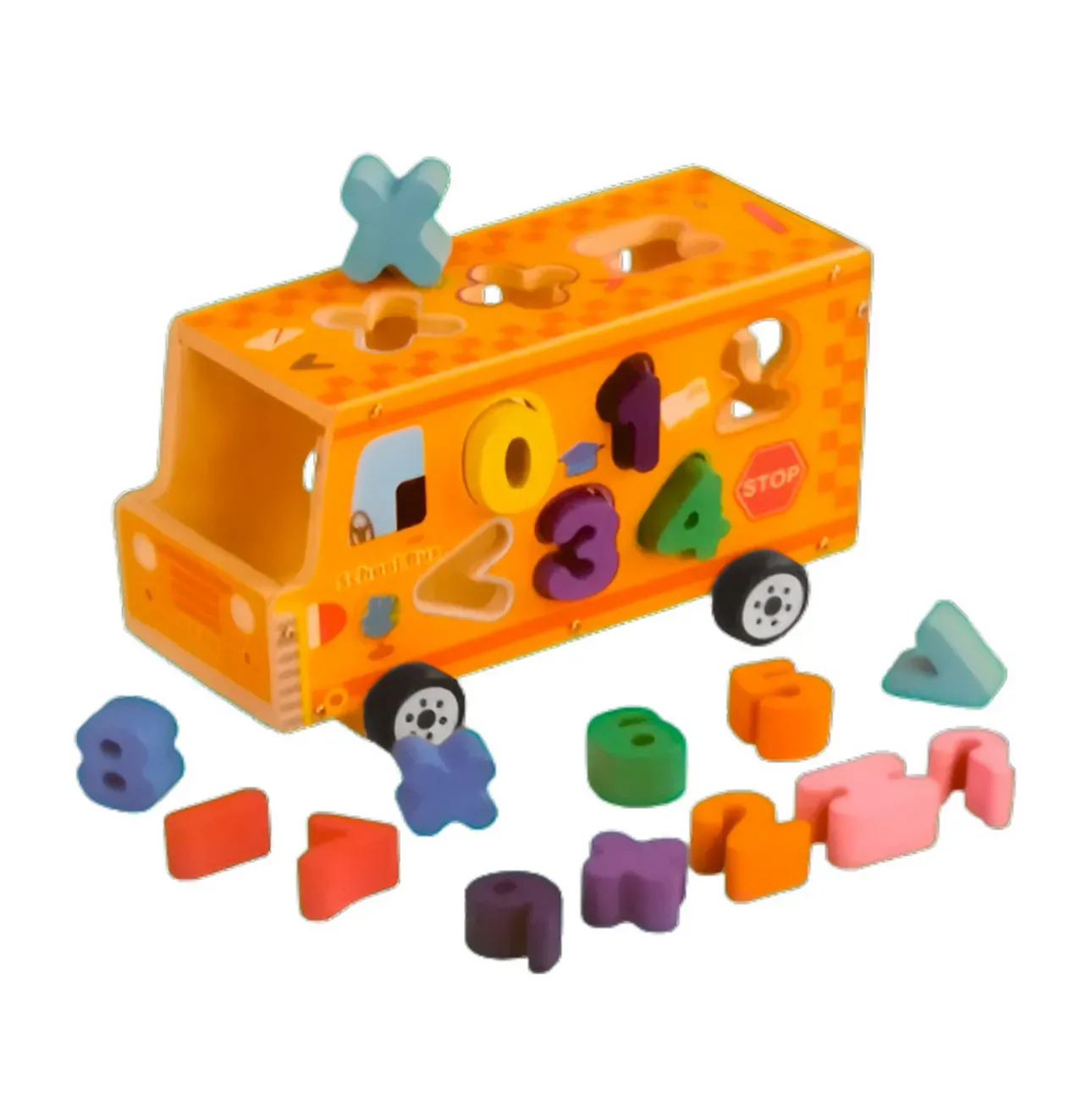 Juego Bus Escolar Encastre Numeros Multicolo Desarrollo Niño