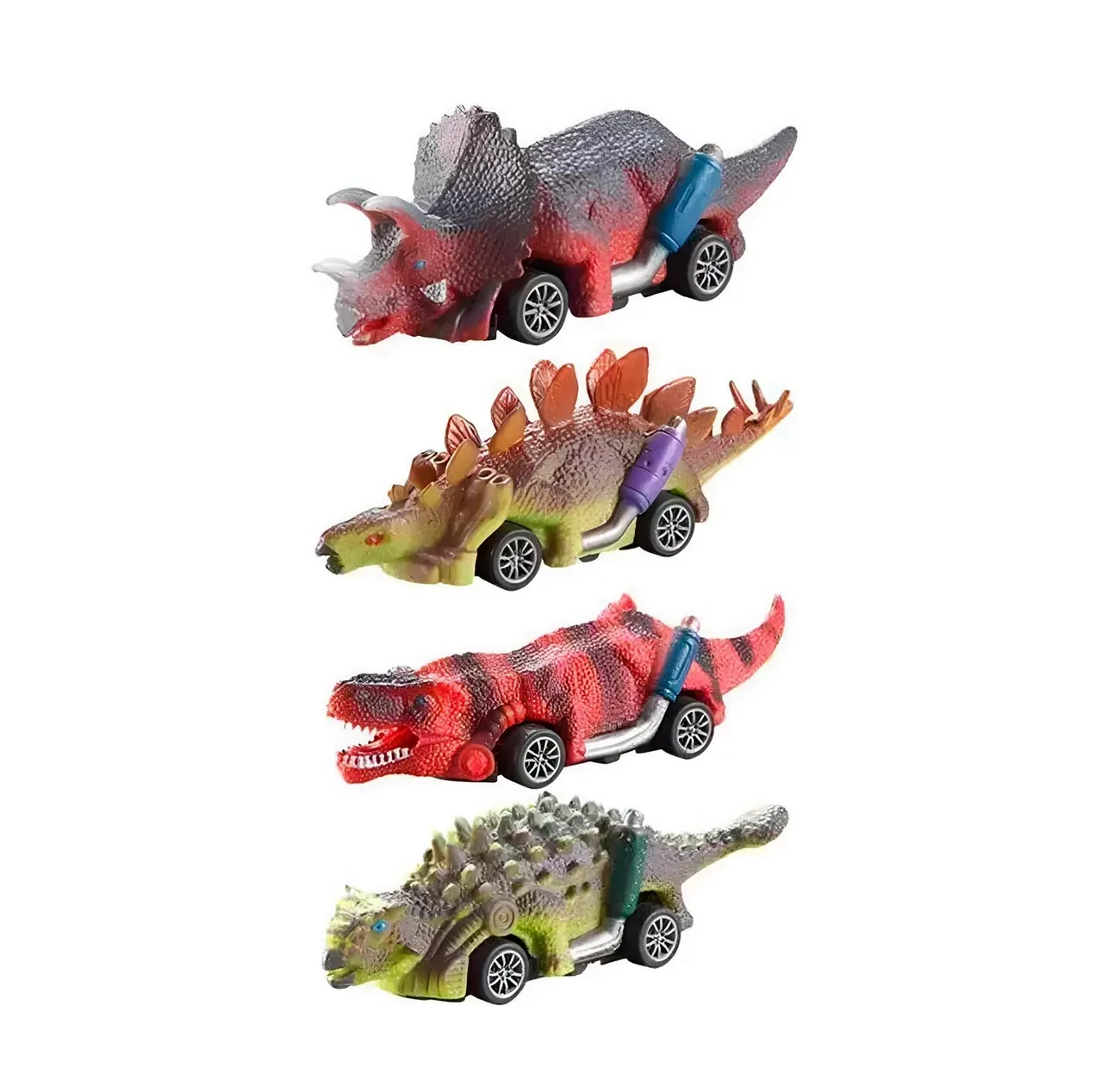 Carros Dinosaurios Kit De Impulso Juguete Didactico Niño 