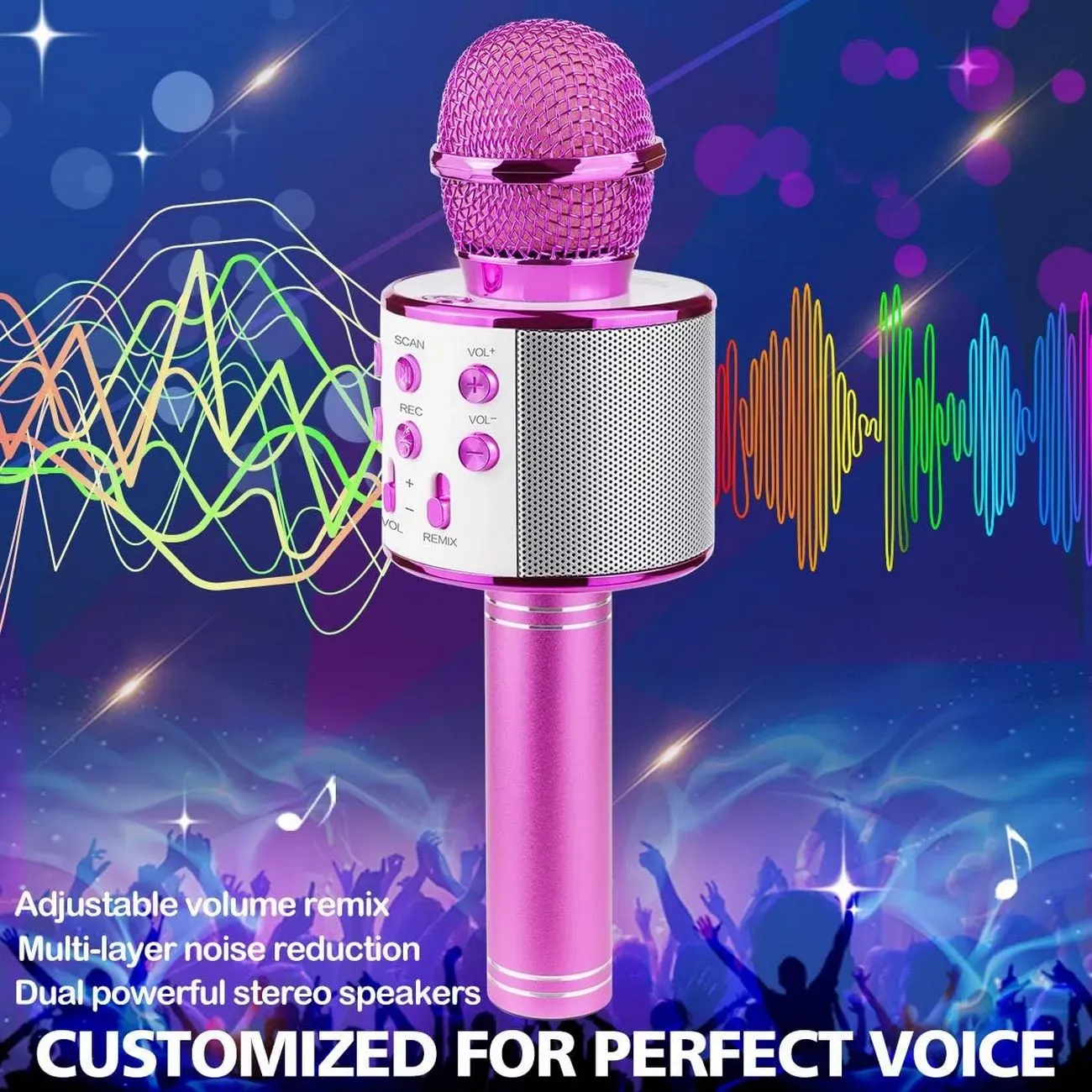 Microfono Karaoke Con Altavoz Bluetooth Recargable Interacti