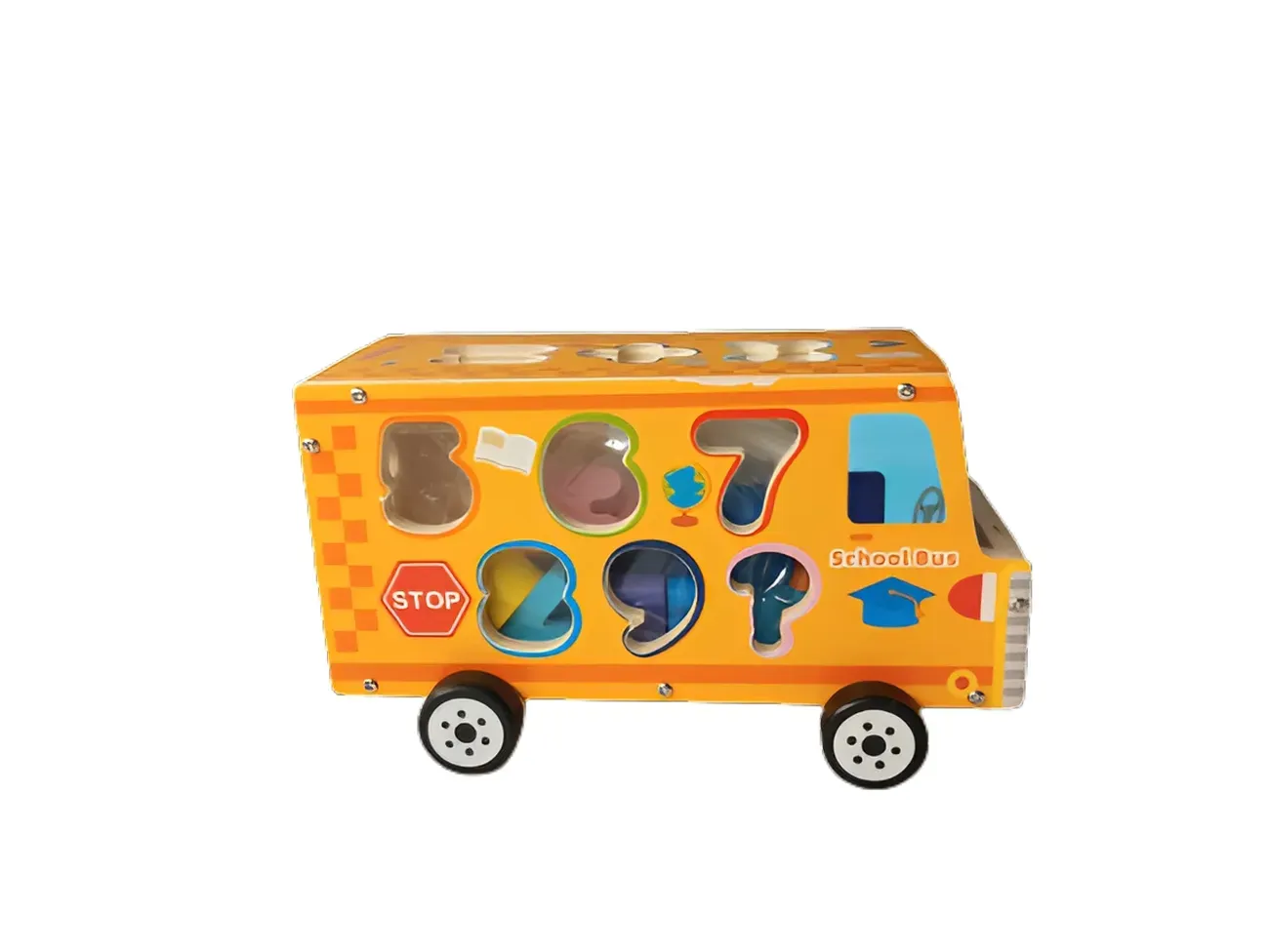 Juego Bus Escolar Encastre Numeros Multicolo Desarrollo Niño