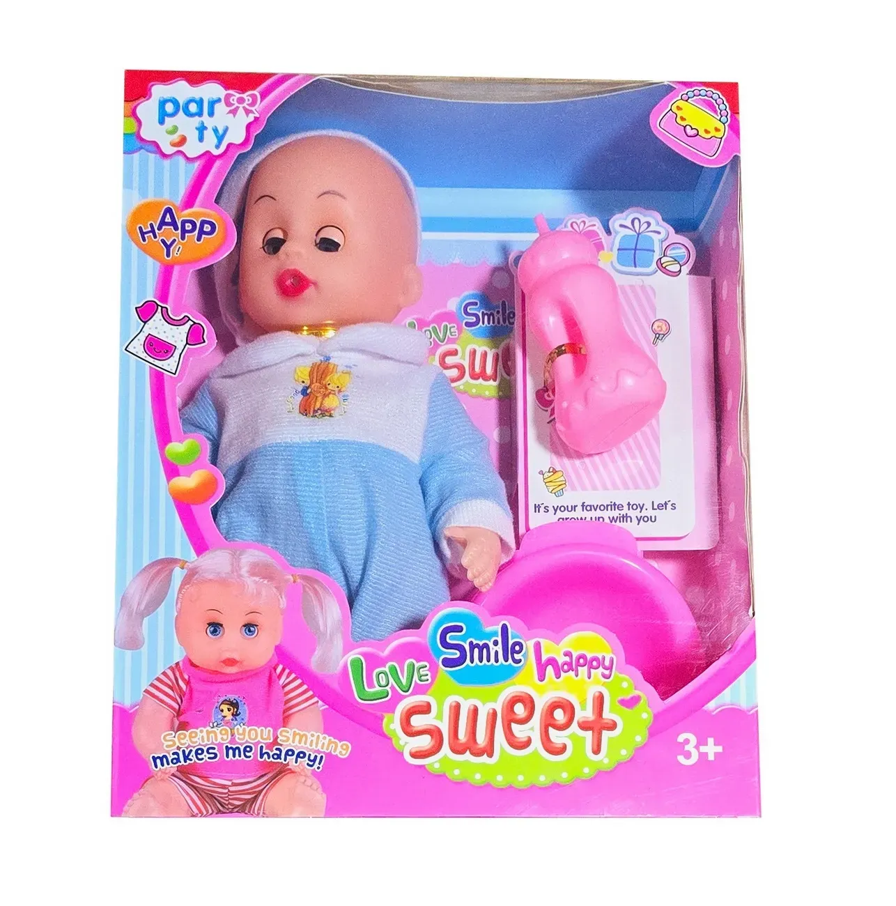 Muñeco Bebe Bacinilla Tetero Juguete Interactiva Niñas