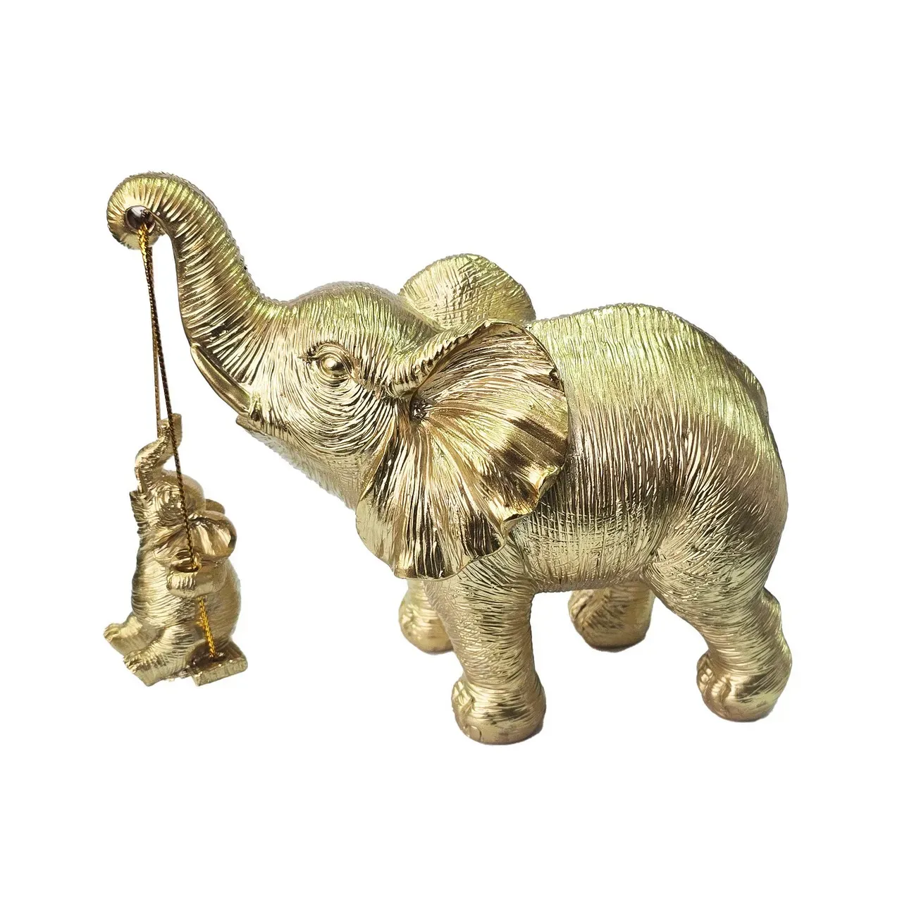 Elefante Dorado Hija (o) Decoración Prosperidad Feng Shui 