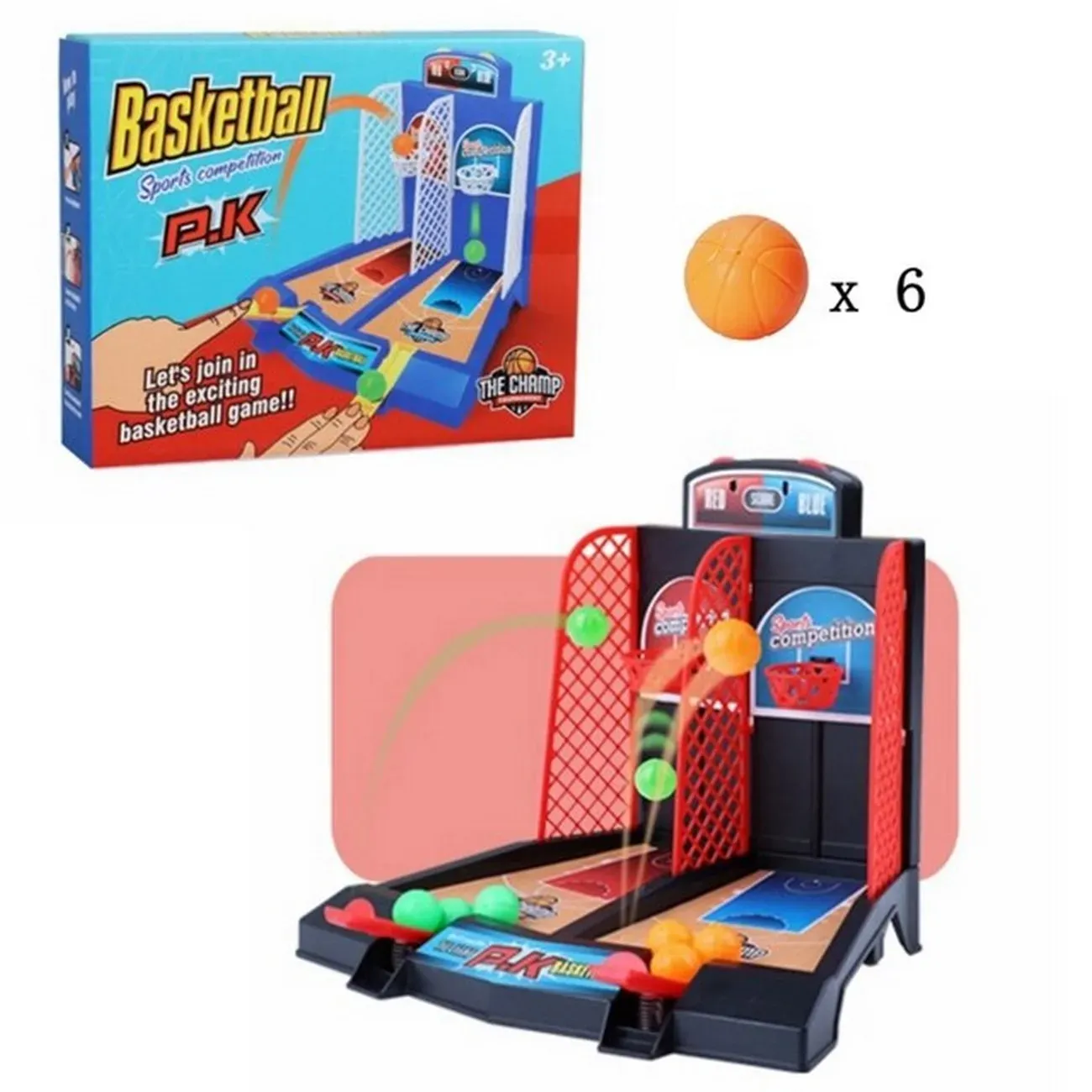 Juego De Mesa Basketball Lanzador Baloncesto Portátil Niños