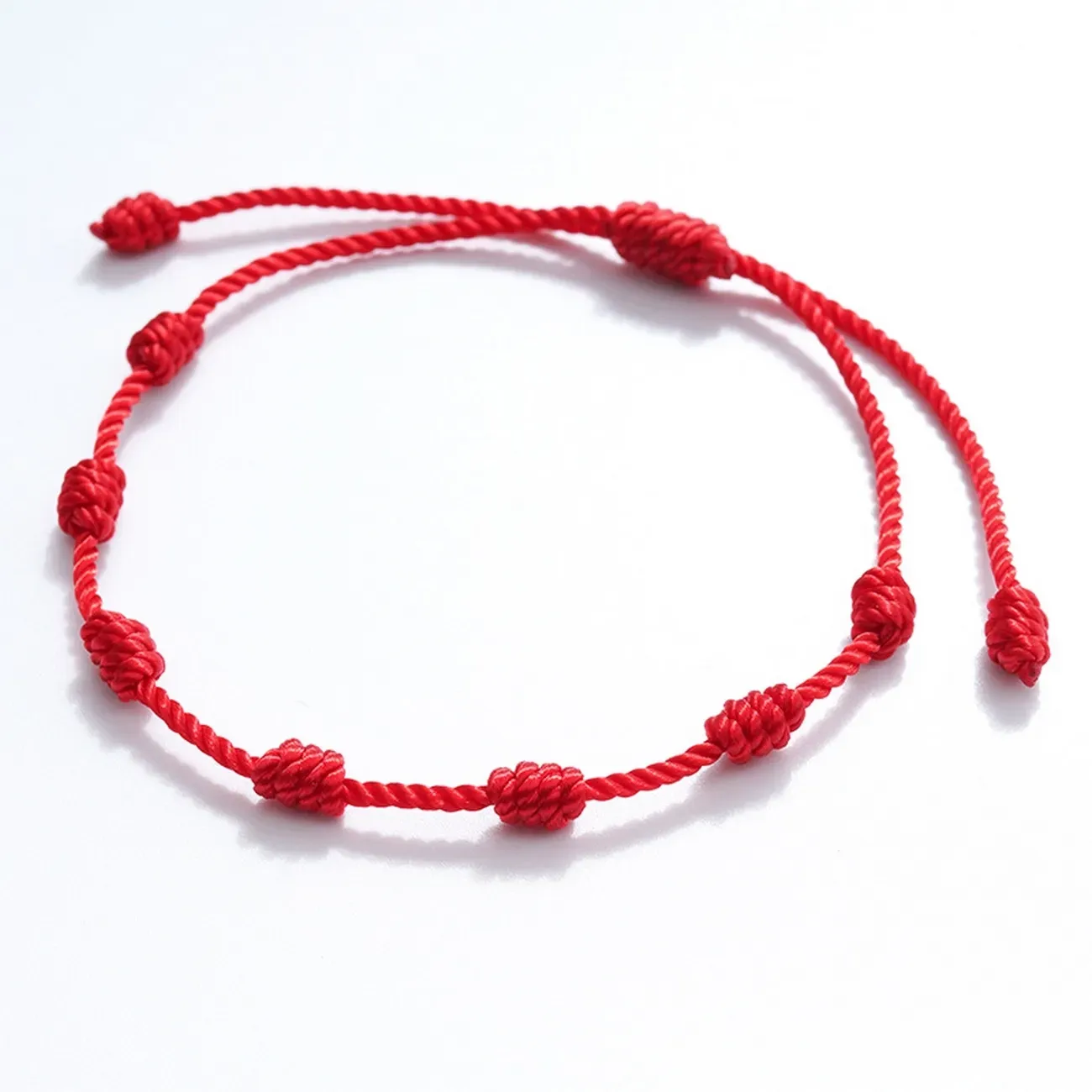 Pulsera Pareja 7 Nudos Novios Rojas + Estuche .