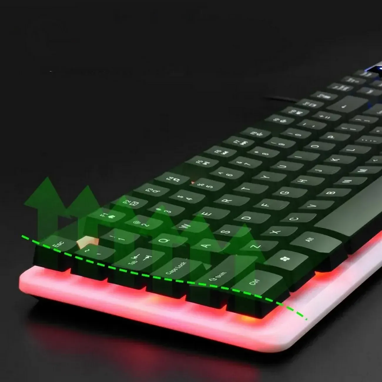 Combo Gamer Teclado Luces + Mouse Luces Ergonomico Cmk-188