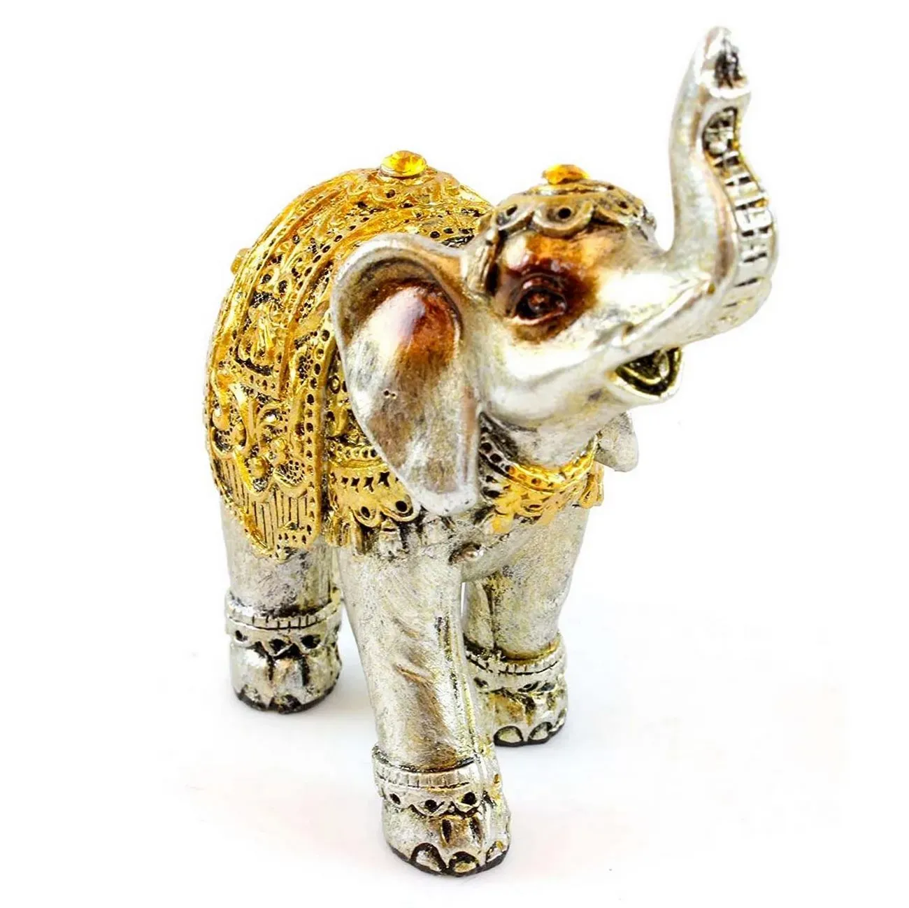 Elefante Dorado X 7 Vintage Decoración Protección 