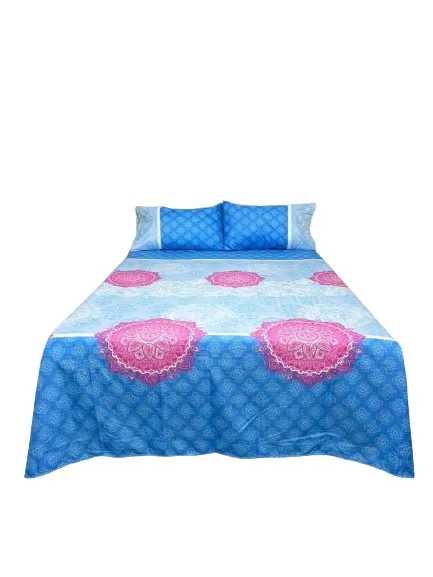 Sabanas Cama Doble Azul Mandalas