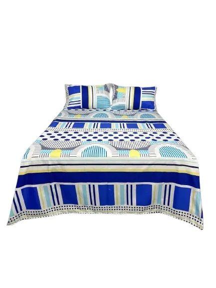 Sabanas Cama Doble Azul Figuras