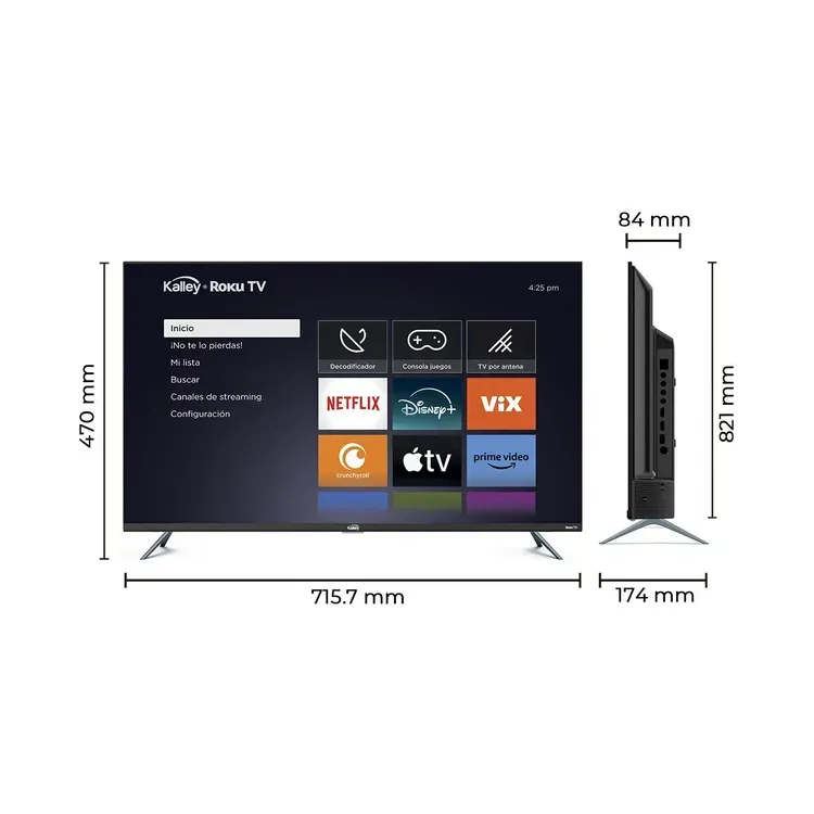 Kalley 32" Smart TV Roku + Antena TDT 