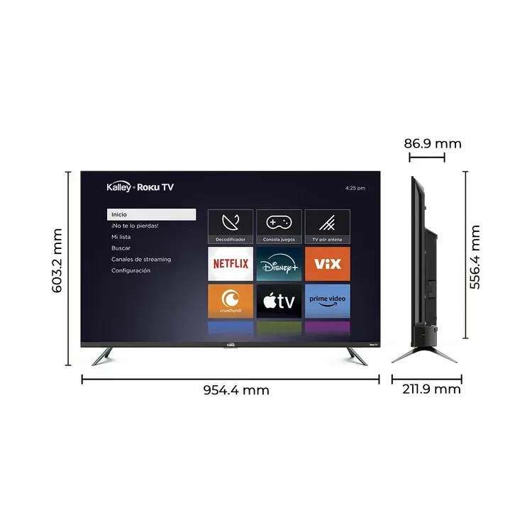 Kalley 43" Smart TV Roku + Antena TDT