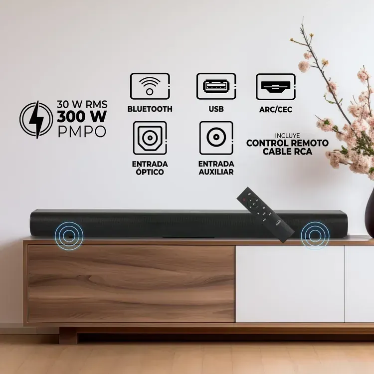 Barra de Sonido KALLEY 30W de Potencia