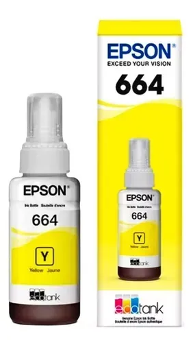  Botella Tinta Epson T664 Amarilla 70Ml