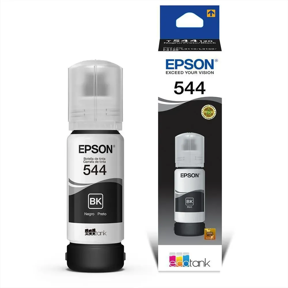 Botella Tinta Epson T544 Negra 65Ml