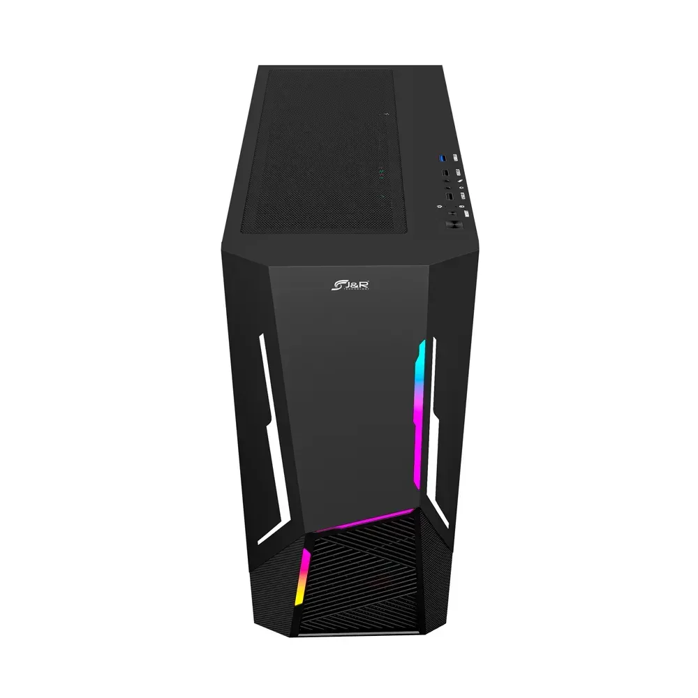 Chasis Gamer Jyr Apolo 5, 5 Ventiladores, Vidrio Templado, Usb 3.0