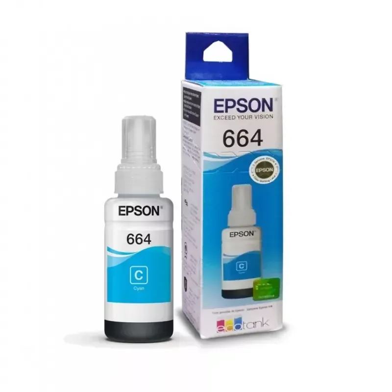 Botella Tinta Epson T664 Azul 70Ml