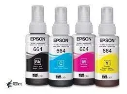 Combo De Tintas Epson T644 Negro Magenta Azul Amarillo