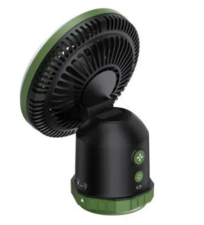 Mini Ventilador Para Camping Recargable Con Luz Led TM- Ref:B19