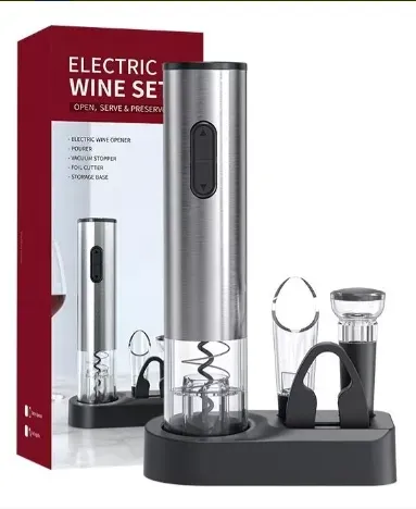 Kit Descorchador De Vino Eléctrico Recargable Sacacorchos