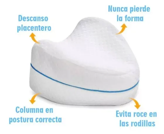 Almohada Para Piernas-Rodillas Cojín Ortopédico Ergonómico Color Blanco