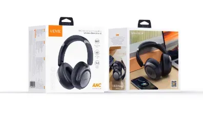 Diadema Bluetooth Con Cancelación Activa De Ruido Anc Vidvie Bbh2112 Negro