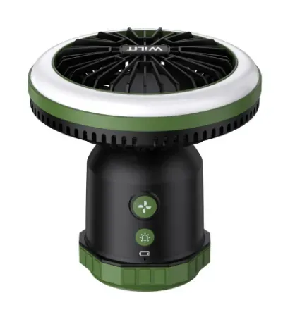 Mini Ventilador Para Camping Recargable Con Luz Led TM- Ref:B19