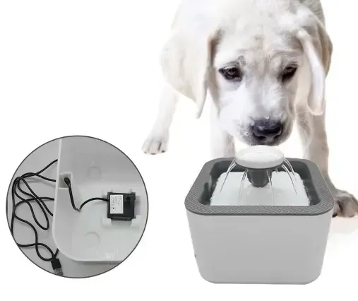 Bebedero Para Mascotas, Fuente Automática De Agua Para Gatos Y Perros Color Blanco