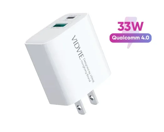 Cargador Vidvie 33 Watts PLM337C-Q 1 Puerto USB- 1 Puerto Tipo C