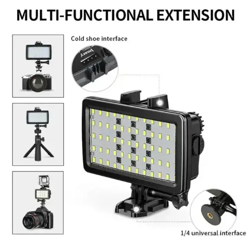 Luces P/Generadores De Contenido Recargable 5000LUX IPX8 Jmary FM-72RGB