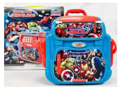 Alcancía Caja Fuerte Mochila De Avengers Ref:8850