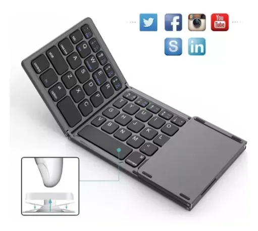 Teclado Bluetooth Plegable Mouse Almohadilla Táctil