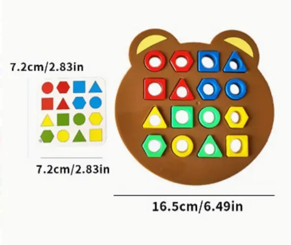 Juego De Rompecabezas 3D Coincidencia De Colores Y Formas Geométricas