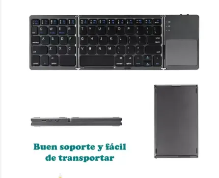 Teclado Bluetooth Plegable Mouse Almohadilla Táctil