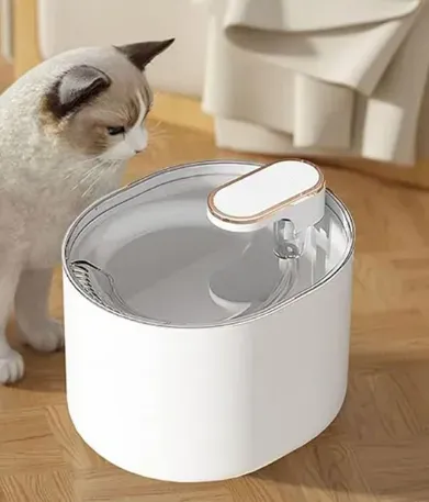 Bebedero Para Gatos Fuente De Agua Para Mascotas 3 L Filtro Blanco