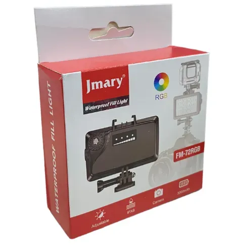 Luces P/Generadores De Contenido Recargable 5000LUX IPX8 Jmary FM-72RGB