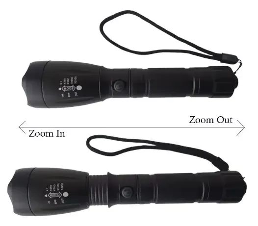 Linterna Recargable Luz Led 5 Modos Zoom Power Style Tna-1