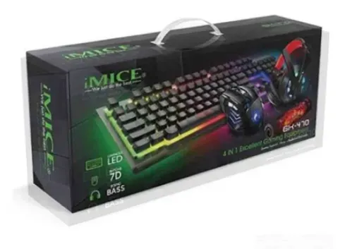 Teclado Gamer 4 En 1 Ref: K120 - Teclado Negro LED Light