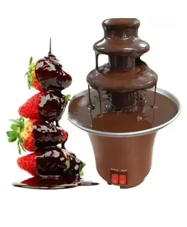 Mini Fuente Chocolate 3 Niveles Fondue Fountain Color Marrón